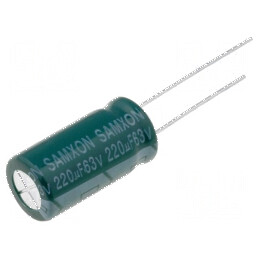 Condensator electrolitic low ESR THT 220uF 63V 10x20mm | Electronic-mag.ro | Componente Electronice