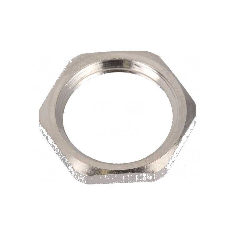 Piuliță M16 alamă nichel 2,8mm cu cheie 19mm filet metric | Electronic-mag.ro | Componente Electronice