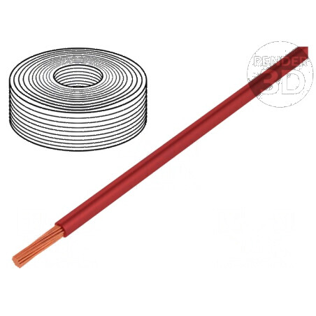 Cablu LifY 1x0,14mm2 Cu PVC roșu 300V 15-80°C Clasa 6 | Electronic-mag.ro | Componente Electronice