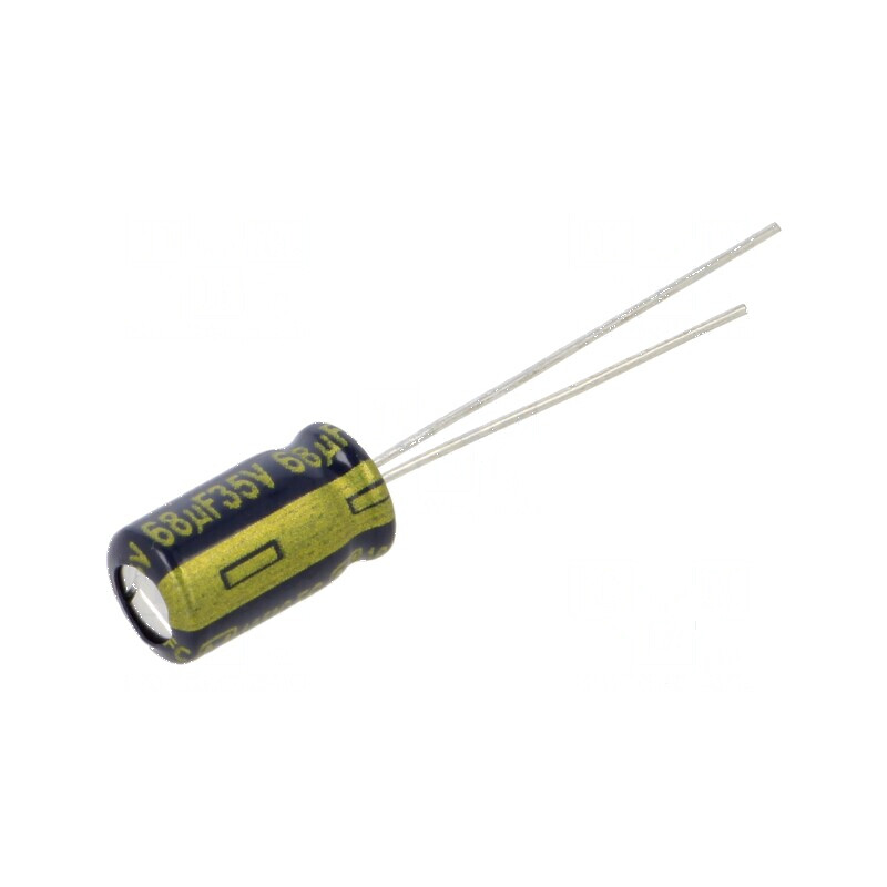 Condensator electrolitic low ESR 68uF 35VDC THT Ø6,3x11,2mm | Electronic-mag.ro | Componente Electronice