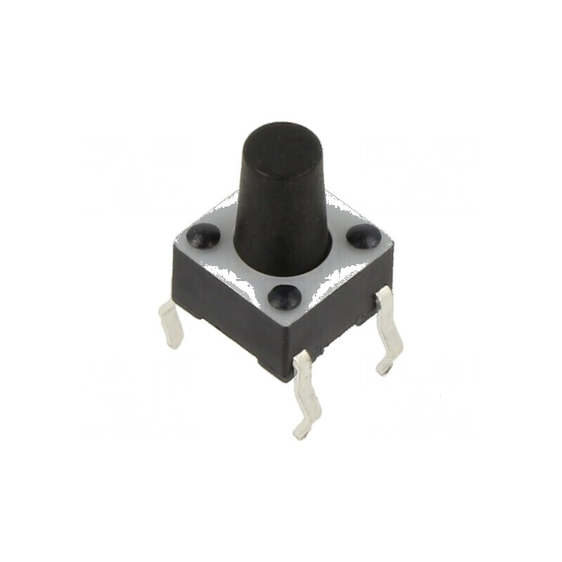 Microîntrerupător TACT SPST-NO 0,05A/12VDC THT 1,57N | Electronic-mag.ro | Componente Electronice