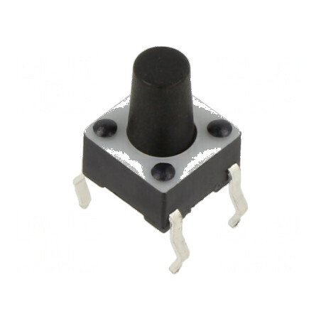 Microîntrerupător TACT SPST-NO 0,05A/12VDC THT 1,57N | Electronic-mag.ro | Componente Electronice