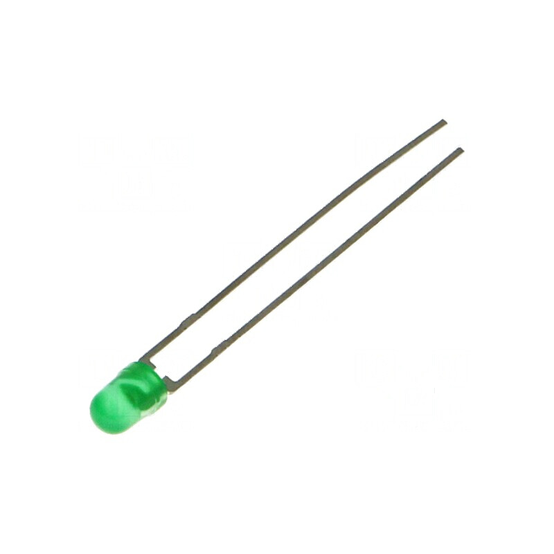 LED 3mm Verde Convex 30° 6,3-15mcd Nr. term: 2 | Electronic-mag.ro | Componente Electronice