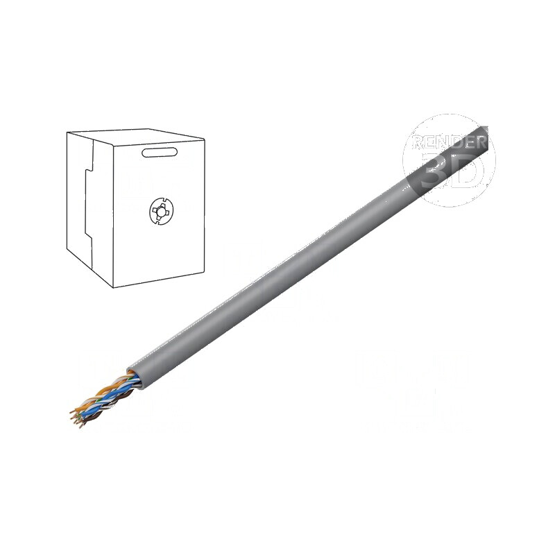 Cablu U/UTP 5e 4x2x0,5mm CCA PVC gri 305m Ø5,2mm | Electronic-mag.ro | Componente Electronice