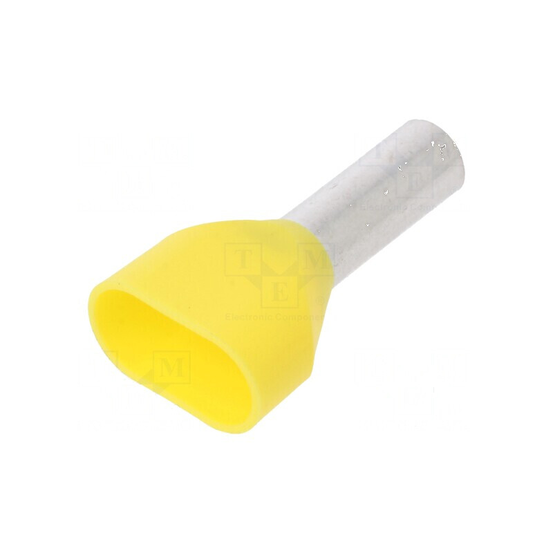 Vârf tub de capăt izolată dublă 6mm2 12mm cositorit crimpat | Electronic-mag.ro | Componente Electronice