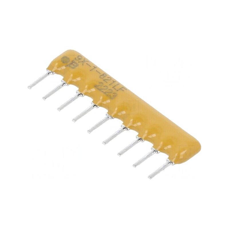 Rezistor multipolar X THT 820Ω ±2% 0,2W pentru 8 rezistori, 100V | Electronic-mag.ro | Componente Electronice