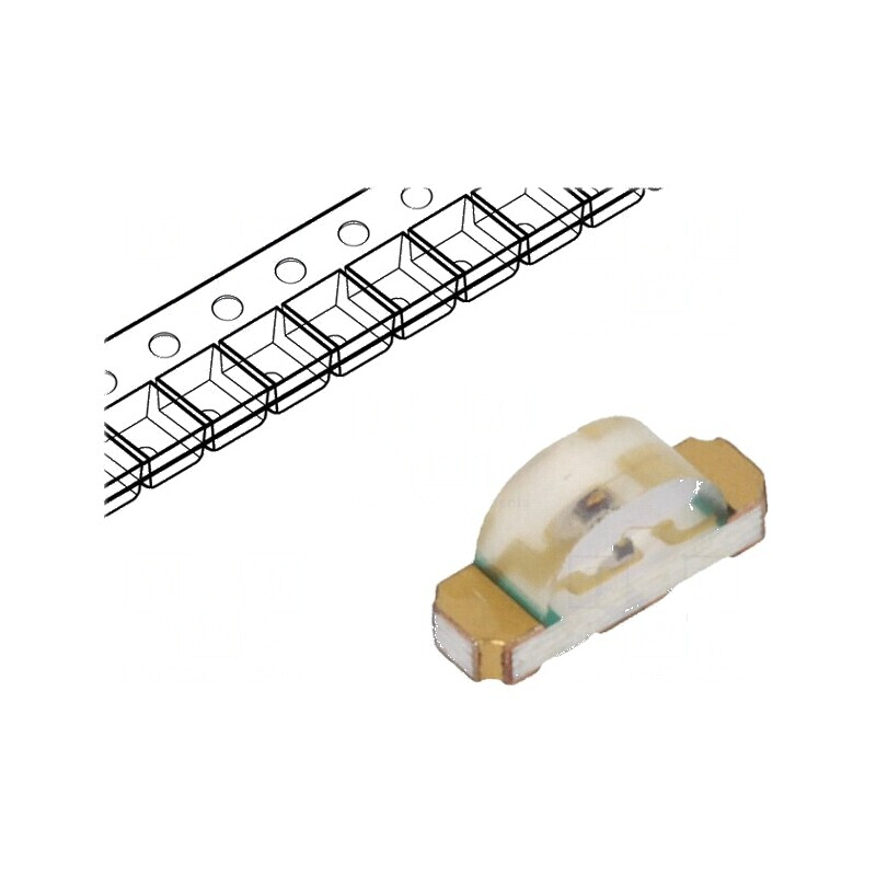 LED SMD 1206 ambră 3,2x1,5mm 20mA 592nm | Electronic-mag.ro | Componente Electronice