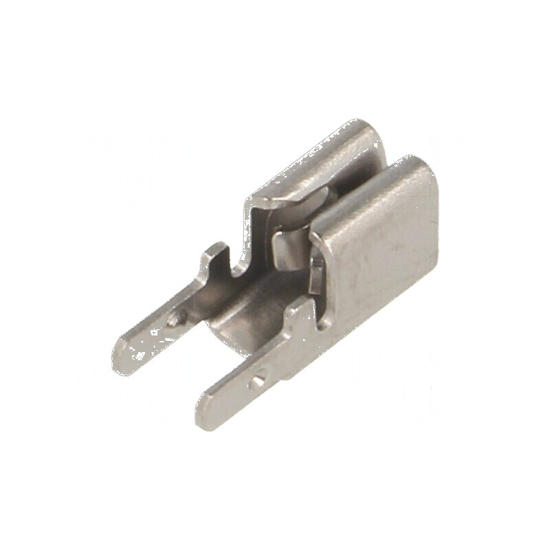 Terminal plat 6,4mm mamă dublă THT alamă cositorit 0,5-0,8mm | Electronic-mag.ro | Componente Electronice