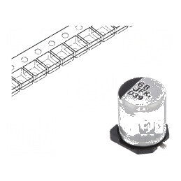 Condensator electrolitic SMD 68uF 63VDC low ESR Ø8x10,2mm | Electronic-mag.ro | Componente Electronice