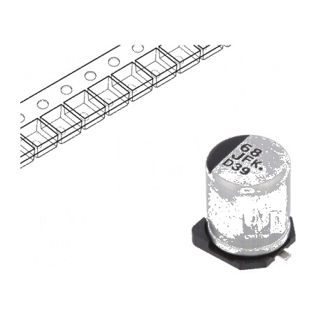 Condensator electrolitic SMD 68uF 63VDC low ESR Ø8x10,2mm | Electronic-mag.ro | Componente Electronice
