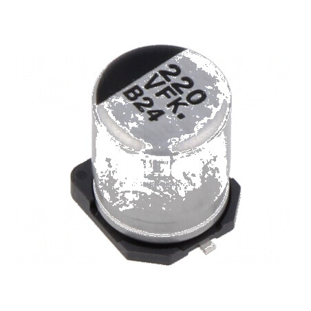 Condensator electrolitic SMD 220uF 35V Ø8x10,2mm low ESR | Electronic-mag.ro | Componente Electronice