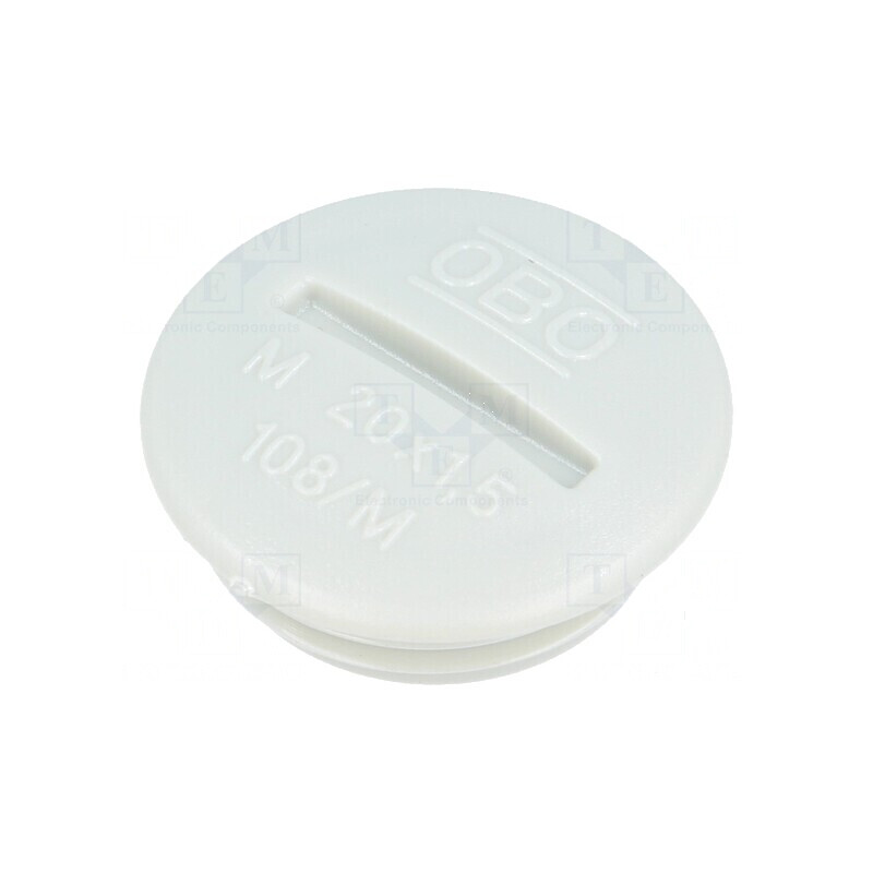 Capac de protecție M20 1,5 polistiren gri deschis 6mm | Electronic-mag.ro | Componente Electronice