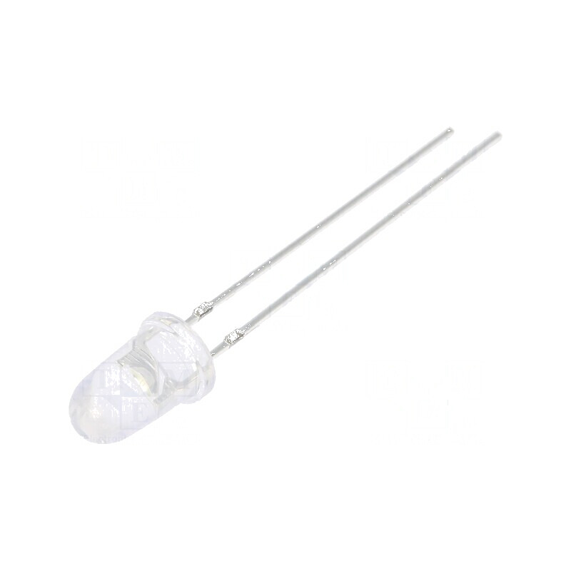 LED 5mm Alb Rece 72000-80000mcd 8° Convex | Electronic-mag.ro | Componente Electronice