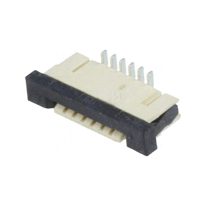Conector FFC/FPC vertical 6 PIN ZIF SMT 0,5A -40÷85°C | Electronic-mag.ro | Componente Electronice Conector FFC/FPC vertical 6 PIN ZIF SMT 0,5A -40÷85°C | Electronic-mag.ro | Componente Electronice