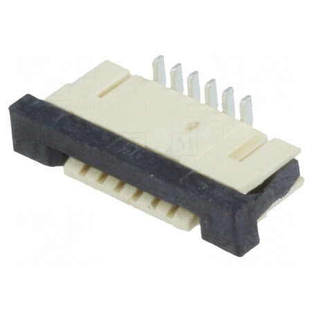 Conector FFC/FPC vertical 6 PIN ZIF SMT 0,5A -40÷85°C | Electronic-mag.ro | Componente Electronice