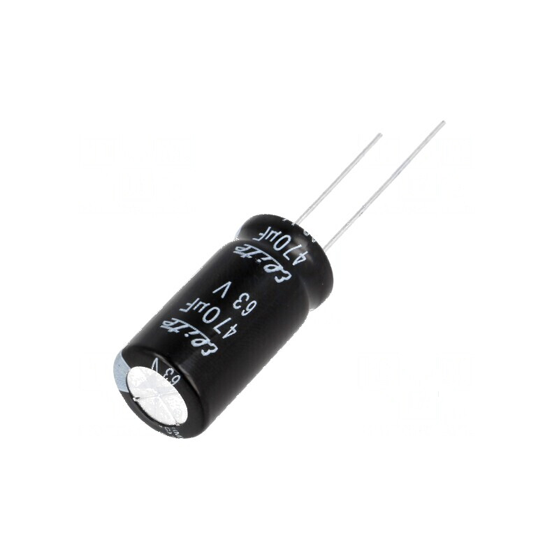 Condensator electrolitic THT 470uF 63V 12,5x25mm ±20% | Electronic-mag.ro | Componente Electronice