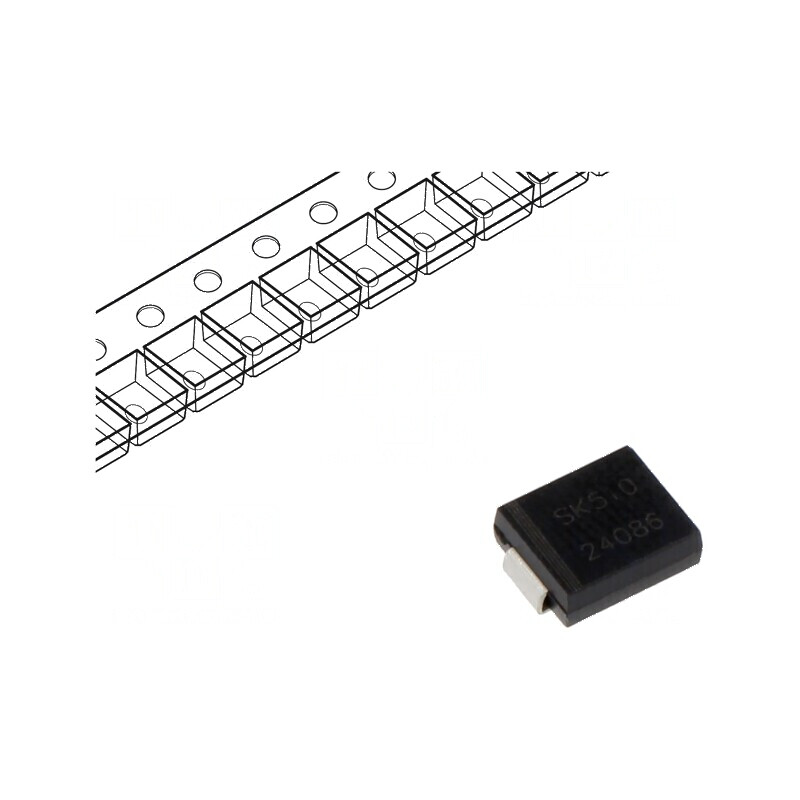 Diodă Schottky SMD 100V 5A SMC - Redresor pe rolă, bandă | Electronic-mag.ro | Componente Electronice