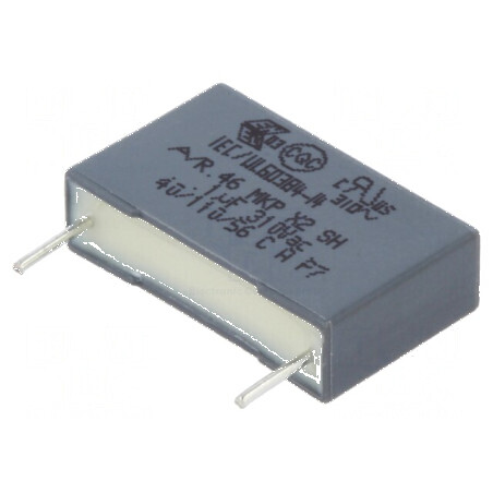 Condensator polipropilenă X2 100nF 18x11x5mm THT ±10% | Electronic-mag.ro | Componente Electronice