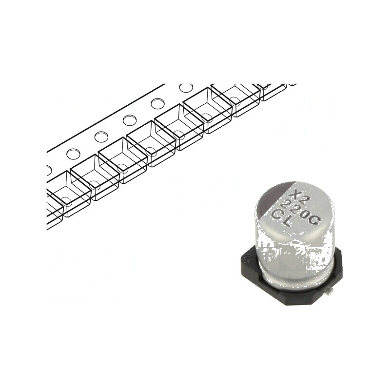 Condensator electrolitic low ESR SMD 220uF 16VDC Ø6,3x7,7mm | Electronic-mag.ro | Componente Electronice Condensator electrolitic low ESR SMD 220uF 16VDC Ø6,3x7,7mm | Electronic-mag.ro | Componente Electronice