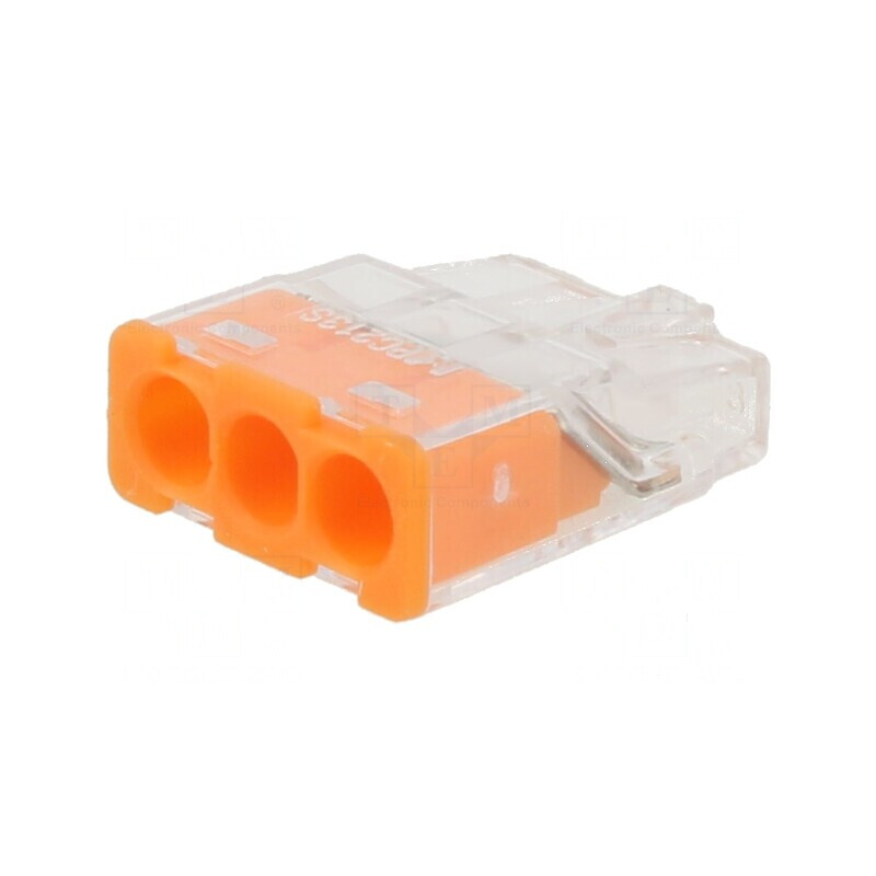 Bornă cu arc portocalie 2,5mm2 450V 24A cu eliberare rapidă | Electronic-mag.ro | Componente Electronice Bornă cu arc portocalie 2,5mm2 450V 24A cu eliberare rapidă | Electronic-mag.ro | Componente Electronice