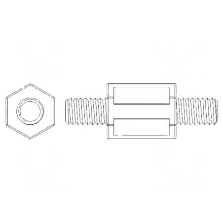 Piuliță distanțieră filetată M3 25mm hexagonală | Electronic-mag.ro | Componente Electronice