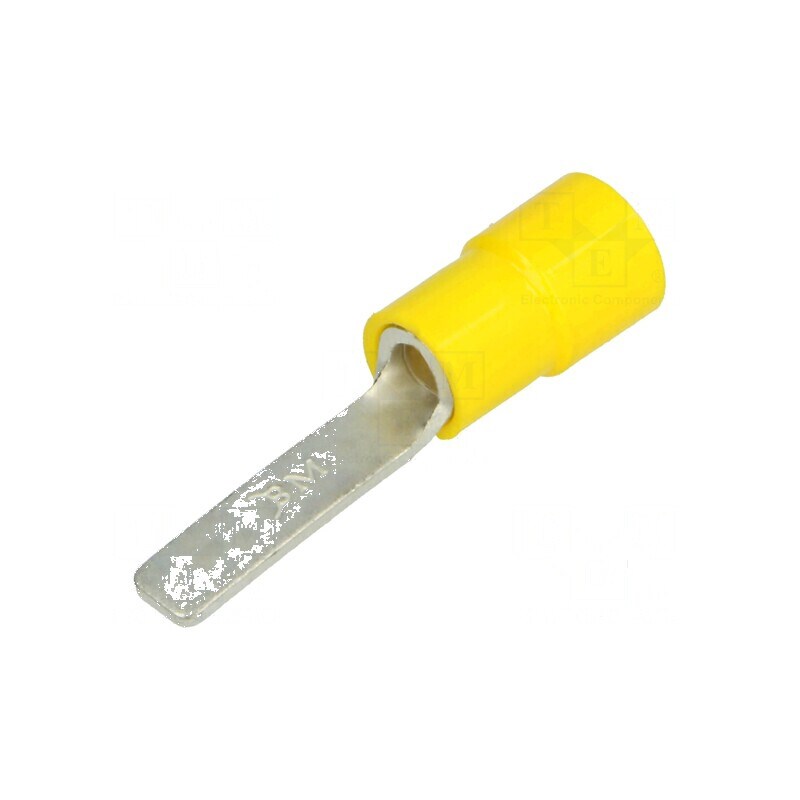 Vârf plat 4,5mm pentru cablu 4÷6mm2 crimpat izolată cositorit | Electronic-mag.ro | Componente Electronice