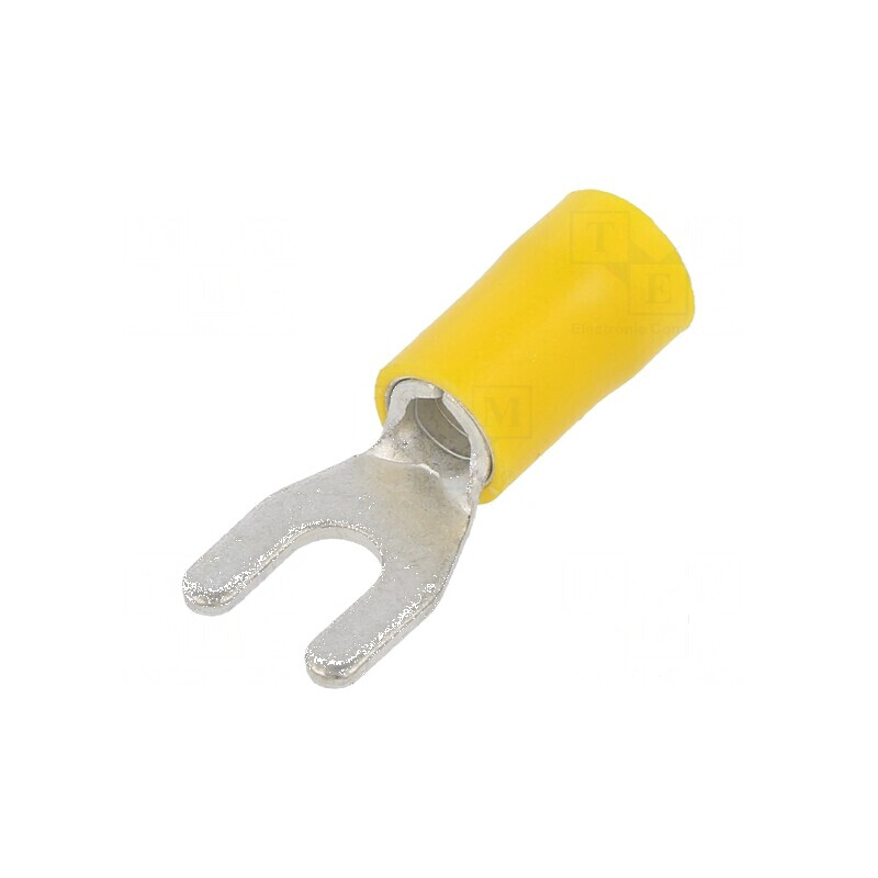 Furcă M4 Ø4,3mm izolată cupru pentru cablu 4÷6mm2 | Electronic-mag.ro | Componente Electronice