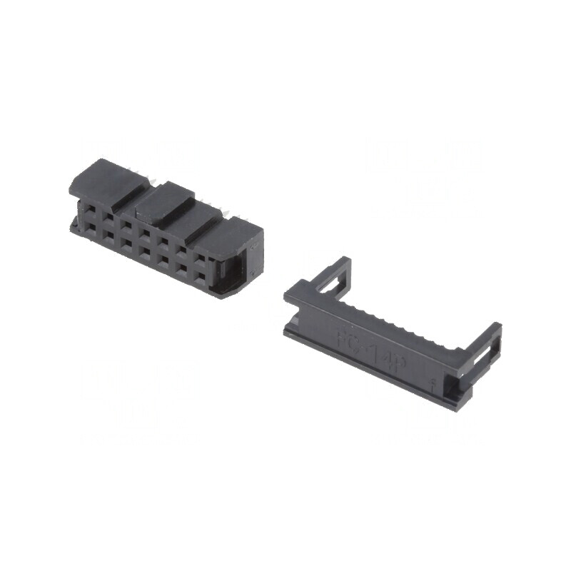 Conector IDC mufă mamă 14 PIN pentru cablu bandă 1,27mm | Electronic-mag.ro | Componente Electronice