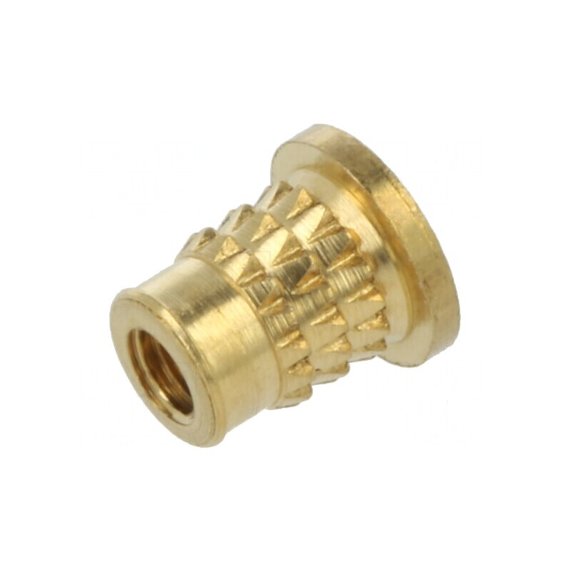 Adaos filetat din alamă M2,5 BN 37901, Lungime 5,2mm pentru plastic | Electronic-mag.ro | Componente Electronice