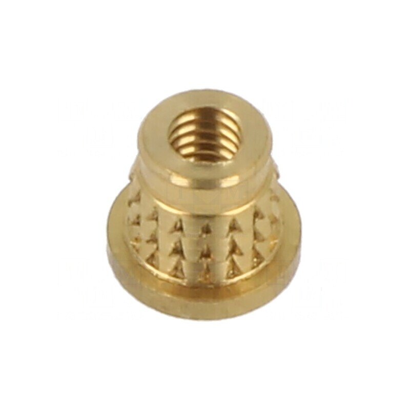 Adaos filetat alamă M2.5 4.1mm pentru plastic | Electronic-mag.ro | Componente Electronice