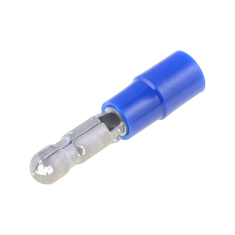 Terminal rotund tată Ø 4mm 2mm² crimpat cablu izolat | Electronic-mag.ro | Componente Electronice