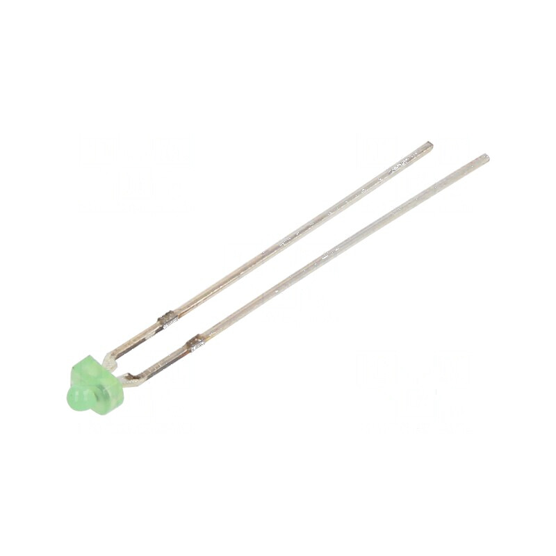 LED verde 1,8mm cu clipire 220-330mcd 30° 20mA | Electronic-mag.ro | Componente Electronice