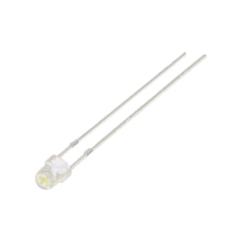 LED 3mm Albă 500mcd 140° Convex | Electronic-mag.ro | Componente Electronice