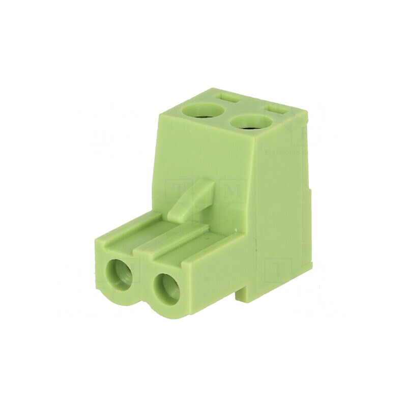 Regletă de conexiuni deconectabilă 5,08mm cu 2 piste drept mufe | Electronic-mag.ro | Componente Electronice