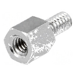 Piuliță distanțieră filet UNC4-40 5mm alamă | Electronic-mag.ro | Componente Electronice