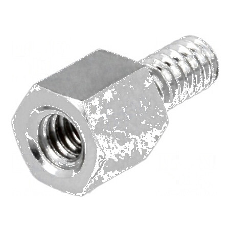 Piuliță distanțieră filet UNC4-40 5mm alamă | Electronic-mag.ro | Componente Electronice
