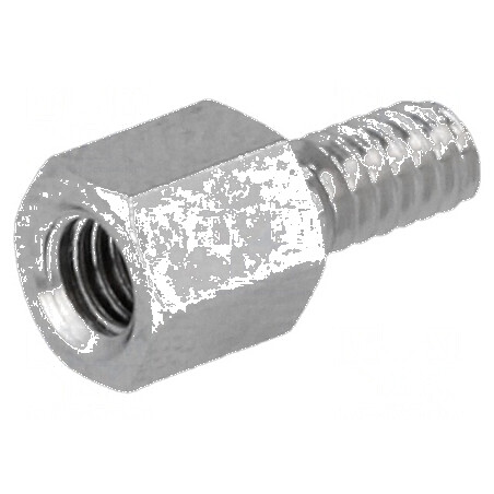 Piuliță distanțieră filetată 5mm M3 alamă nichelată | Electronic-mag.ro | Componente Electronice