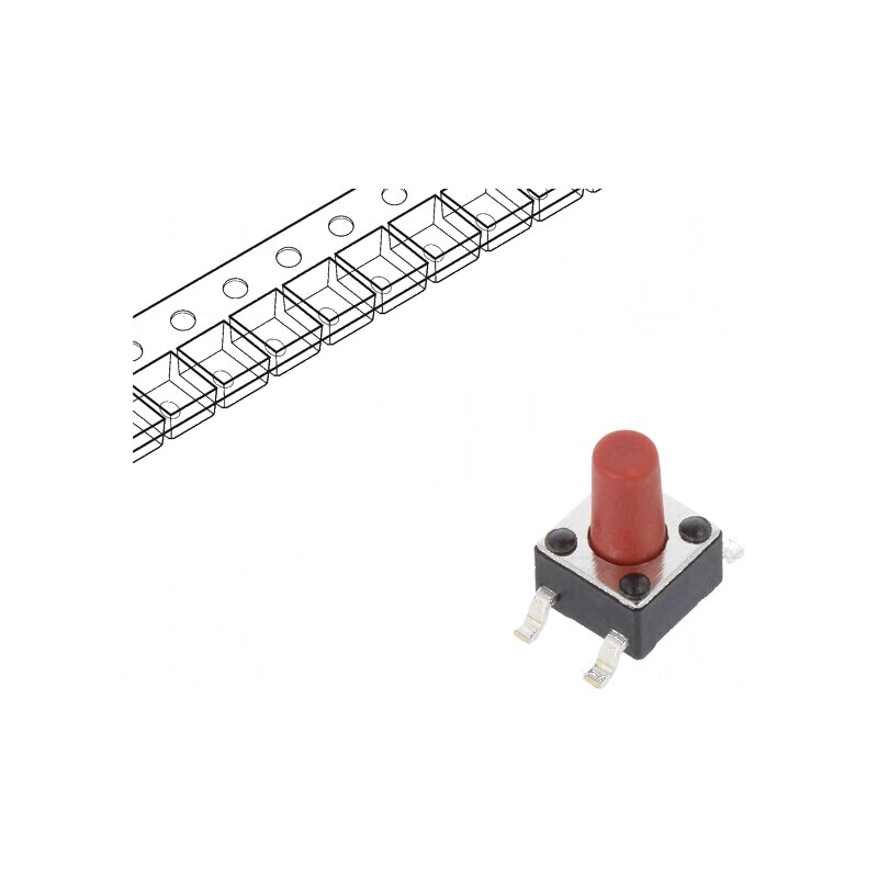 Microîntrerupător TACT SPST 0,05A 12VDC SMD | Electronic-mag.ro | Componente Electronice