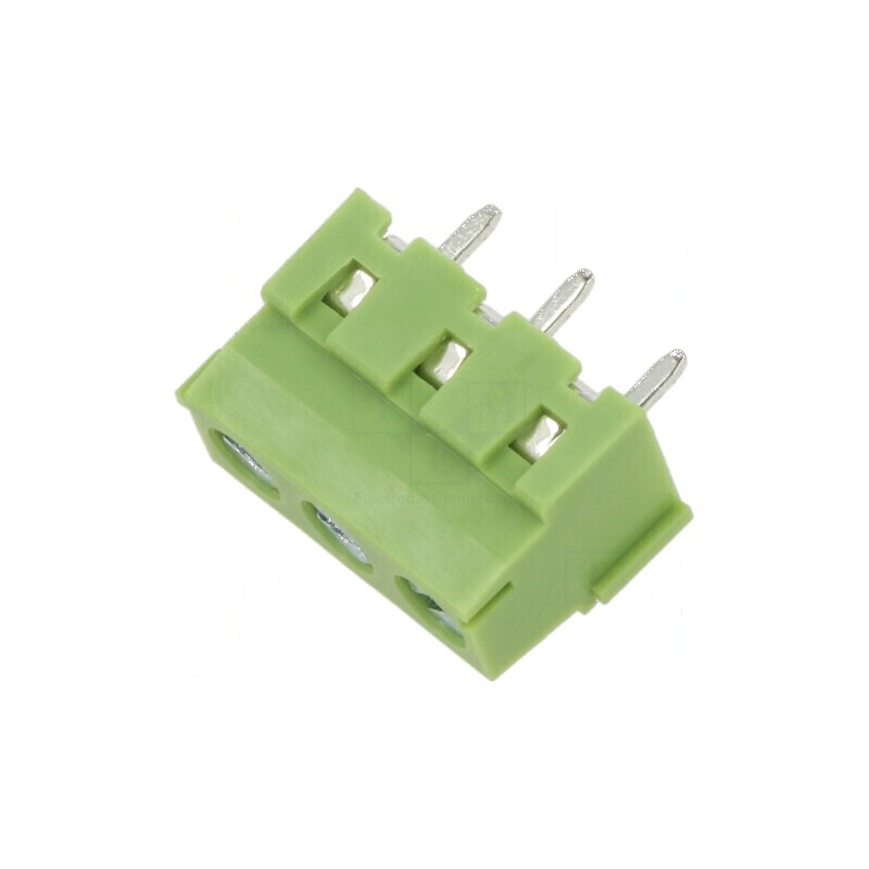 Regletă conexiuni PCB 90° 5mm 3 piste verde | Electronic-mag.ro | Componente Electronice Regletă conexiuni PCB 90° 5mm 3 piste verde | Electronic-mag.ro | Componente Electronice