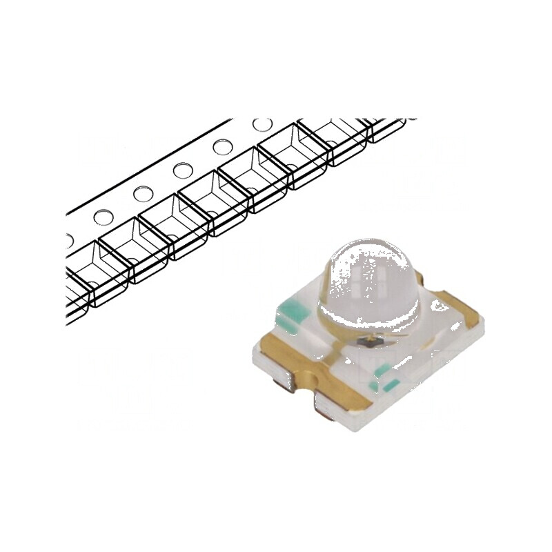 LED SMD 1210 ambră 180-285mcd 15° 20mA | Electronic-mag.ro | Componente Electronice