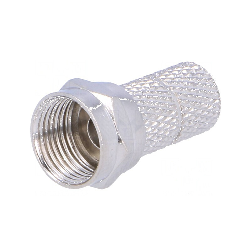 Conector F mufă tată drept RG59 6mm twist-on | Electronic-mag.ro | Componente Electronice
