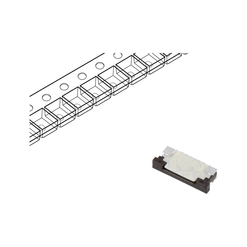 Conector FFC/FPC orizontale PIN 6 ZIF SMT 50V 0,4A cositorit | Electronic-mag.ro | Componente Electronice