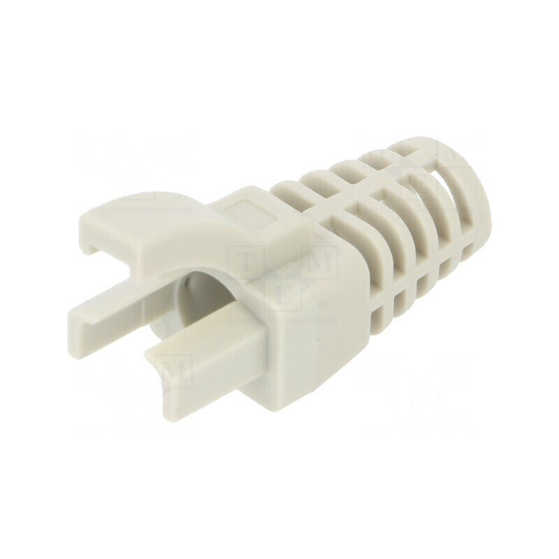 Protecție mufă RJ45 gri deschis pentru cabluri Ethernet | Electronic-mag.ro | Componente Electronice