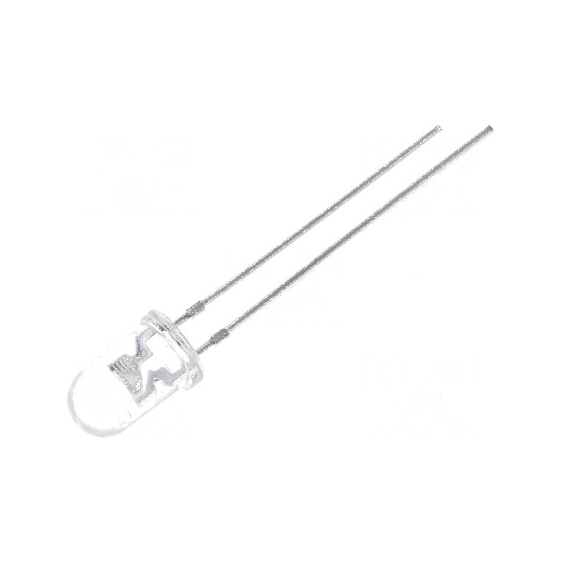 LED 5mm alb rece 4200-7000mcd 60° convex | Electronic-mag.ro | Componente Electronice