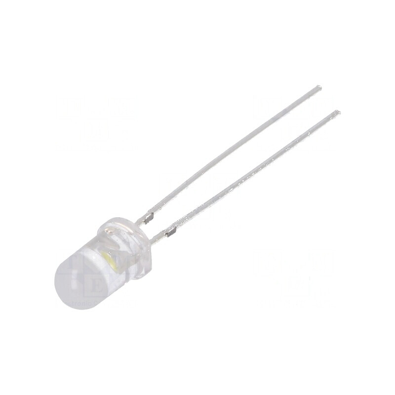 LED 5mm Alb Rece 5800-7000mcd 100° Convex | Electronic-mag.ro | Componente Electronice