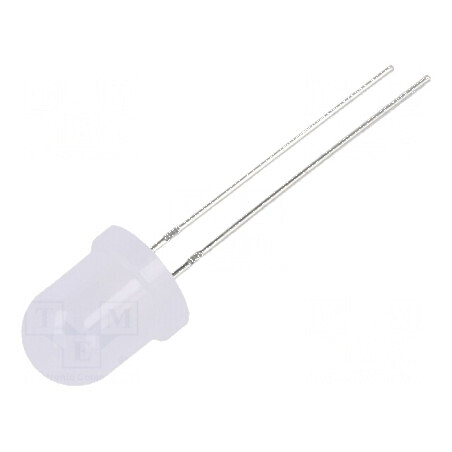 LED 8mm alb rece 400mcd 60° convex | Electronic-mag.ro | Componente Electronice