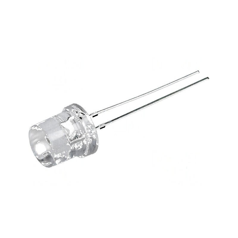 LED 8mm alb rece 3000-4200mcd 140° plat | Electronic-mag.ro | Componente Electronice