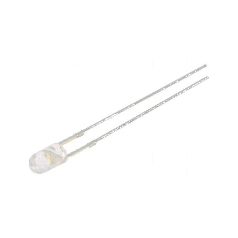 LED 3mm alb cald 18000-22000mcd 30° convex | Electronic-mag.ro | Componente Electronice