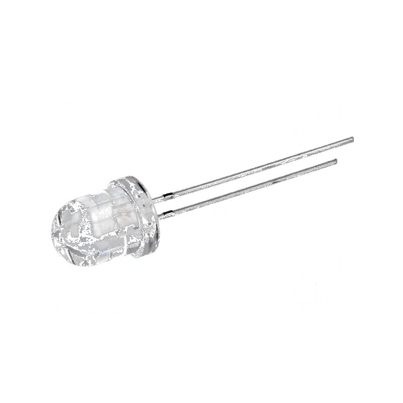 LED 8mm alb cald 14400-18000 mcd 30° convex | Electronic-mag.ro | Componente Electronice