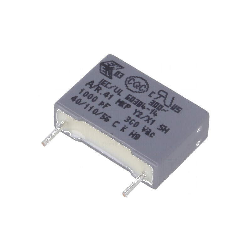 Condensator polipropilenă Y2 R41 1nF 13x4x9mm THT ±20% | Electronic-mag.ro | Componente Electronice